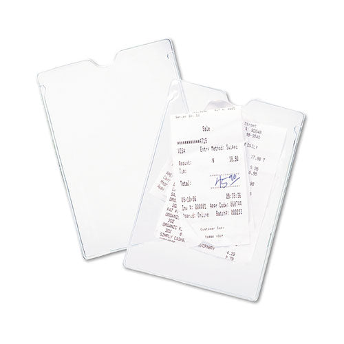 Top-load Clear Vinyl Envelopes W/thumb Notch, 4 X 6, Clear, 10/pack.