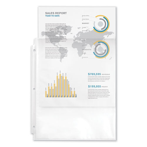 Top-load Sheet Protector, Economy Gauge, Letter, Clear, 100/box.