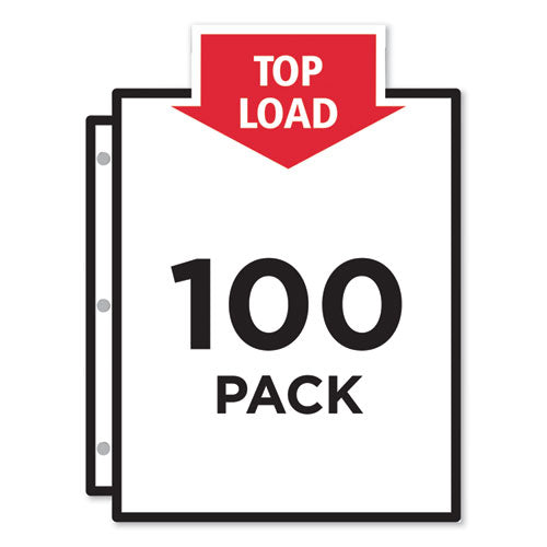 Top-load Sheet Protector, Economy Gauge, Letter, Clear, 100/box.