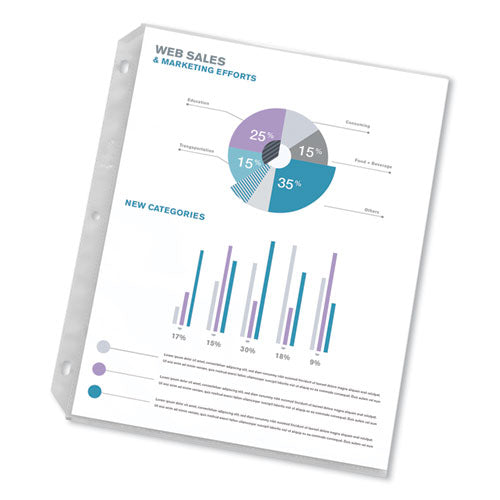 Top-load Sheet Protector, Standard, Letter, Semi-clear, 100/box.