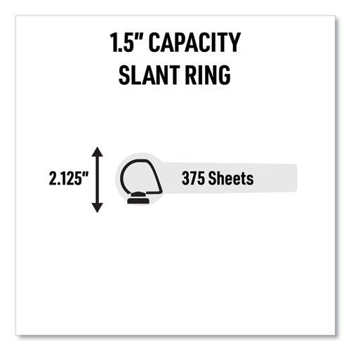 Magnetic Hanging Binder Rings, 3 Rings, 1.5" Capacity, 11 X 8.5.