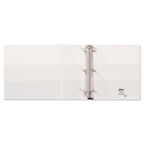 Heavy-duty View Binder With Durahinge And Locking One Touch Ezd Rings, 3 Rings, 4" Capacity, 11 X 8.5, White.