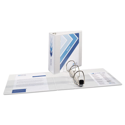 Heavy-duty View Binder With Durahinge And Locking One Touch Ezd Rings, 3 Rings, 4" Capacity, 11 X 8.5, White.