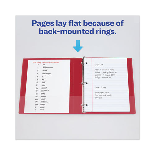 Heavy-duty View Binder With Durahinge And One Touch Ezd Rings, 3 Rings,1" Capacity, 11 X 8.5, Red