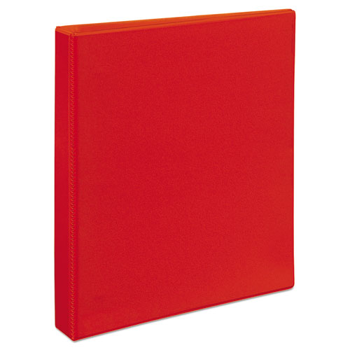 Heavy-duty View Binder With Durahinge And One Touch Ezd Rings, 3 Rings,1" Capacity, 11 X 8.5, Red