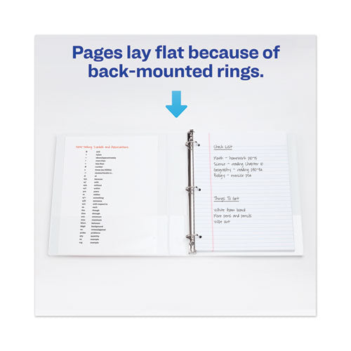 Heavy-duty View Binder With Durahinge And One Touch Ezd Rings, 3 Rings, .1" Capacity, 11 X 8.5, White