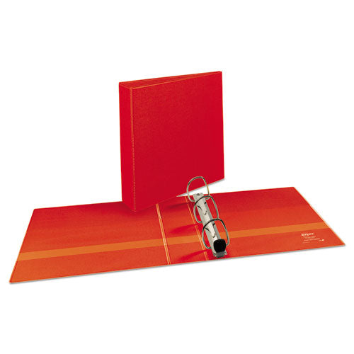 Heavy-duty View Binder With Durahinge And One Touch Ezd Rings, 3 Rings, 2" Capacity, 11 X 8.5, Red.