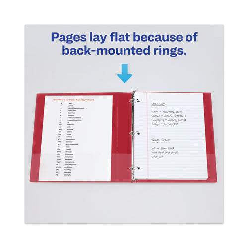 Heavy-duty View Binder With Durahinge And Locking One Touch Ezd Rings, 3 Rings,3" Capacity, 11 X 8.5, Red