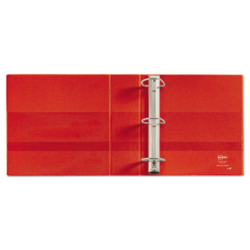 Heavy-duty View Binder With Durahinge And Locking One Touch Ezd Rings, 3 Rings,3" Capacity, 11 X 8.5, Red