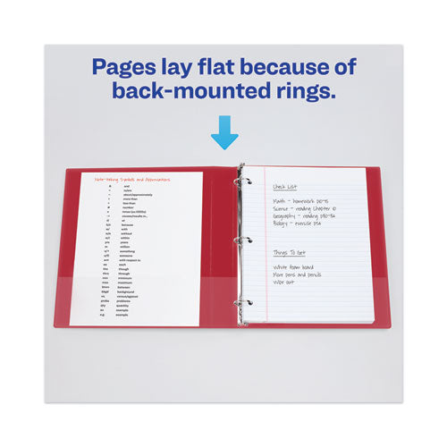 Heavy-duty View Binder With Durahinge And Locking One Touch Ezd Rings, 3 Rings, 4" Capacity, 11 X 8.5, Red.