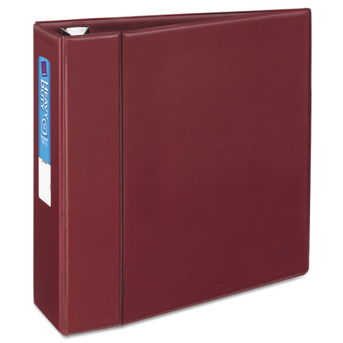 Heavy-duty Non-view Binder With Durahinge And Locking One Touch Ezd Rings, 3 Rings, 4" Capacity, 11 X 8.5, Maroon.