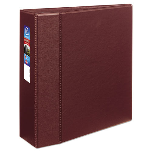 Heavy-duty Non-view Binder With Durahinge And Locking One Touch Ezd Rings, 3 Rings, 4" Capacity, 11 X 8.5, Maroon.