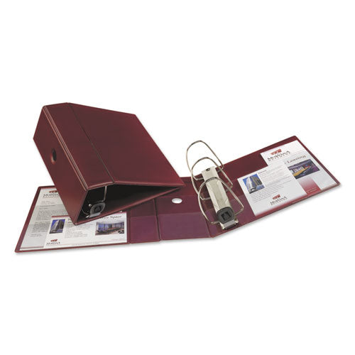 Heavy-duty Non-view Binder With Durahinge, Three Locking One Touch Ezd Rings And Thumb Notch, 5" Capacity, 11 X 8.5, Maroon.