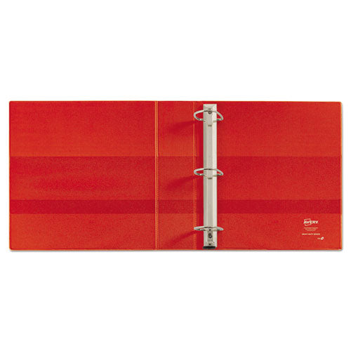 Heavy-duty Non-view Binder With Durahinge And One Touch Ezd Rings, 3 Rings, 2" Capacity, 11 X 8.5, Red.