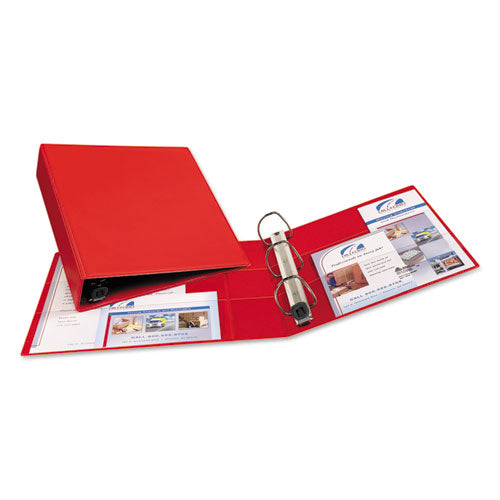 Heavy-duty Non-view Binder With Durahinge And One Touch Ezd Rings, 3 Rings, 2" Capacity, 11 X 8.5, Red.