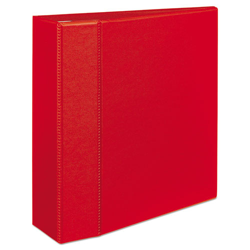 Heavy-duty Non-view Binder With Durahinge And Locking One Touch Ezd Rings, 3 Rings, 4" Capacity, 11 X 8.5, Red.