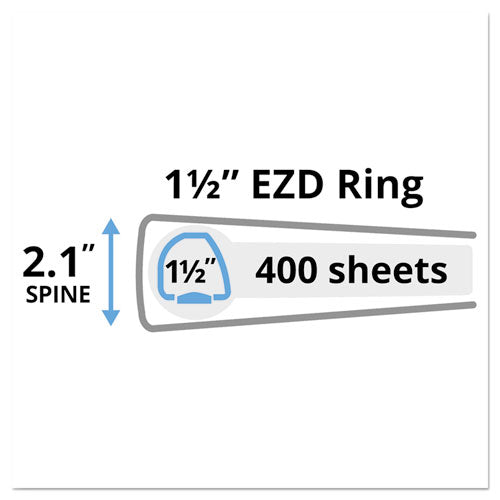 Heavy-duty Non-view Binder With Durahinge And One Touch Ezd Rings, 3 Rings, 1.5" Capacity, 11 X 8.5, Red.