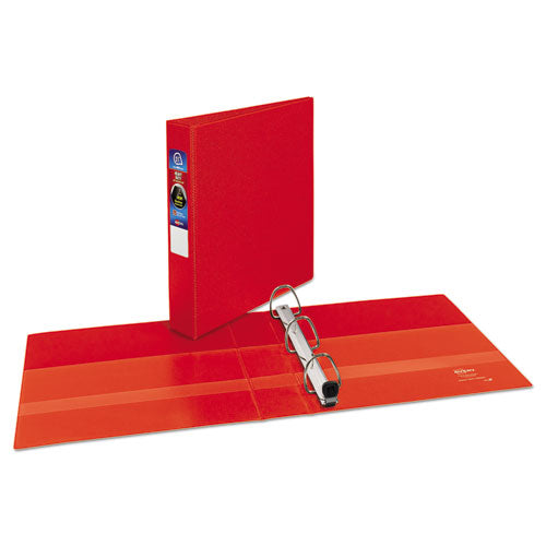 Heavy-duty Non-view Binder With Durahinge And One Touch Ezd Rings, 3 Rings, 1.5" Capacity, 11 X 8.5, Red.