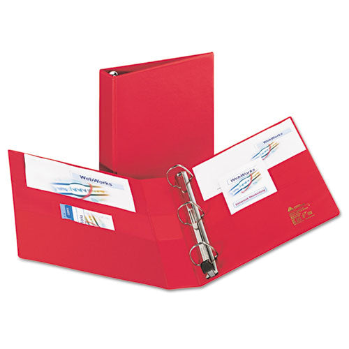 Heavy-duty Non-view Binder With Durahinge And One Touch Ezd Rings, 3 Rings, 1.5" Capacity, 11 X 8.5, Red.