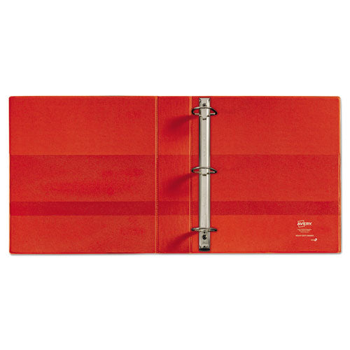 Heavy-duty Non-view Binder With Durahinge, Locking One Touch Ezd Rings And Thumb Notch, 3 Rings, 5" Capacity, 11 X 8.5, Red.