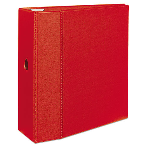 Heavy-duty Non-view Binder With Durahinge, Locking One Touch Ezd Rings And Thumb Notch, 3 Rings, 5" Capacity, 11 X 8.5, Red.