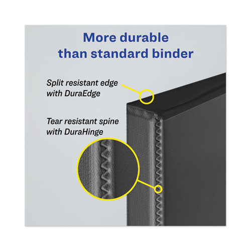 Heavy-duty View Binder With Durahinge And One Touch Ezd Rings, 3 Rings, 2" Capacity, 11 X 8.5, Black.