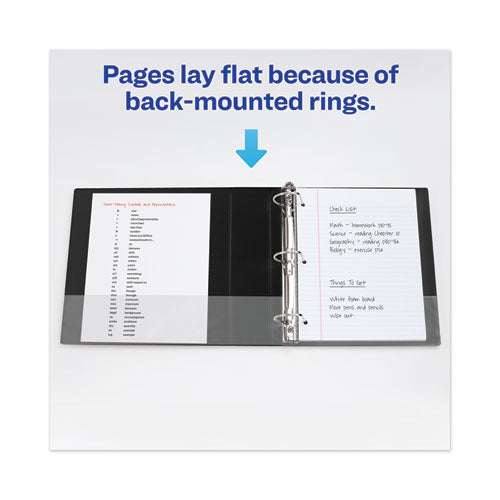 Heavy-duty View Binder With Durahinge And One Touch Ezd Rings, 3 Rings, 2" Capacity, 11 X 8.5, Black.