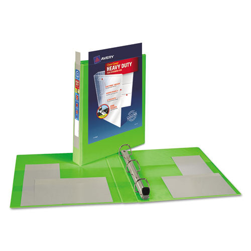 Heavy-duty View Binder With Durahinge And One Touch Ezd Rings,3 Rings, 1" Capacity, 11 X 8.5, Chartreuse