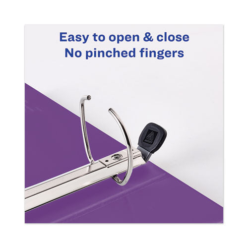 Heavy-duty View Binder With Durahinge And One Touch Ezd Rings, 3 Rings,1" Capacity, 11 X 8.5, Purple