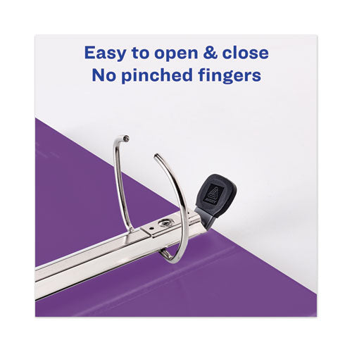 Heavy-duty View Binder With Durahinge And One Touch Ezd Rings, 3 Rings, 1.5" Capacity, 11 X 8.5, Purple.