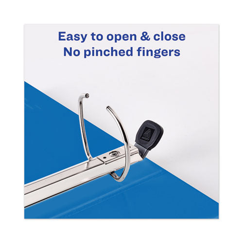 Heavy-duty View Binder With Durahinge And One Touch Ezd Rings, 3 Rings, 1.5" Capacity, 11 X 8.5, Pacific Blue.