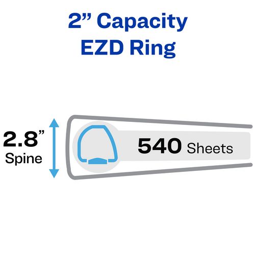 Heavy-duty View Binder With Durahinge And One Touch Ezd Rings, 3 Rings, 2" Capacity,  11 X 8.5, Purple, 6/carton