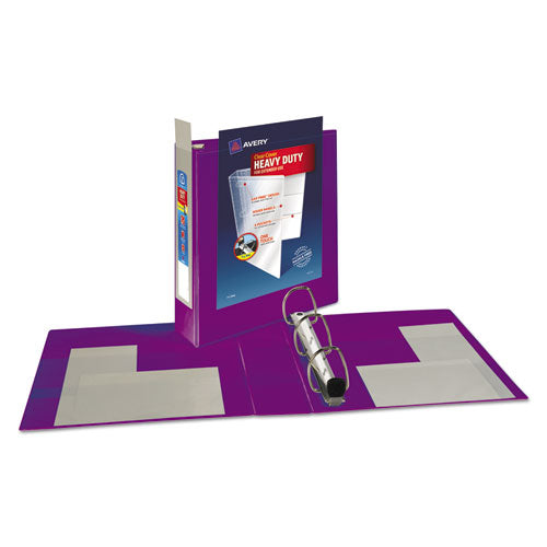 Heavy-duty View Binder With Durahinge And One Touch Ezd Rings, 3 Rings, 2" Capacity, 11 X 8.5, Purple.