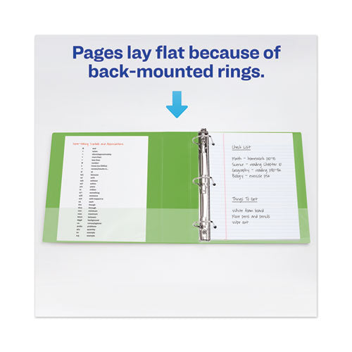 Heavy-duty View Binder With Durahinge And Locking One Touch Ezd Rings, 3 Rings, 3" Capacity, 11 X 8.5, Chartreuse.