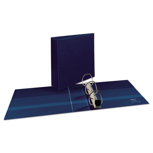 Heavy-duty View Binder With Durahinge And Locking One Touch Ezd Rings, 3 Rings, 3" Capacity, 11 X 8.5, Navy Blue.