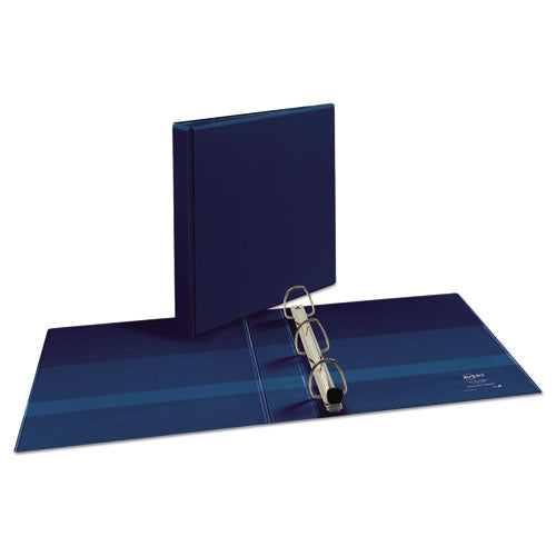 Heavy-duty View Binder With Durahinge And One Touch Ezd Rings, 3 Rings, 1.5" Capacity, 11 X 8.5, Nav.y Blue