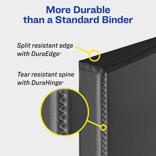 Heavy- duty View Binder With Durahinge And One Touch Ezd Rings, 3 Rings, 1" Capacity, 11 X 8.5, Navy Blue, 12/carton