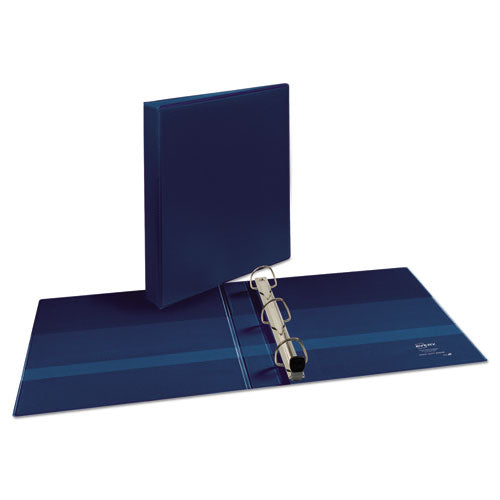 Heavy-duty View Binder With Durahinge And One Touch Ezd Rings, 3 Rings, 1" Capacity, 11 X 8.5, Navy Blue.