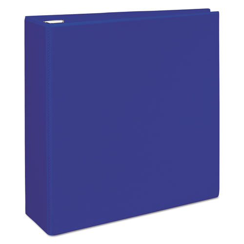 Heavy-duty View Binder With Durahinge And Locking One Touch Ezd Rings, 3 Rings, 4" Capacity, 11 X 8.5, Pacific Blue.