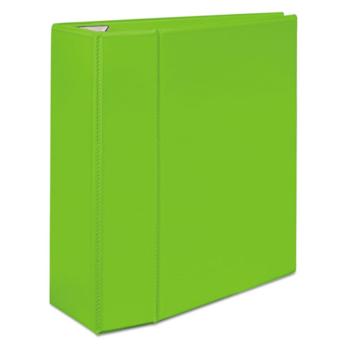 Heavy-duty View Binder With Durahinge And Locking One Touch Ezd Rings, 3 Rings, 5" Capacity, 11 X 8.5, Chartreuse.