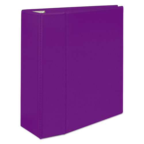 Heavy-duty View Binder With Durahinge And Locking One Touch Ezd Rings, 3 Rings, 5" Capacity, 11 X 8.5, Purple.