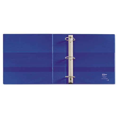 Heavy-duty Non-view Binder With Durahinge And One Touch Ezd Rings,3 Rings, 2" Capacity, 11 X 8.5, Blue