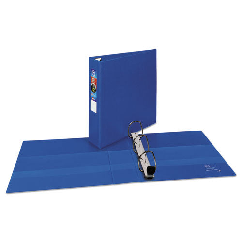 Heavy-duty Non-view Binder With Durahinge And One Touch Ezd Rings,3 Rings, 2" Capacity, 11 X 8.5, Blue