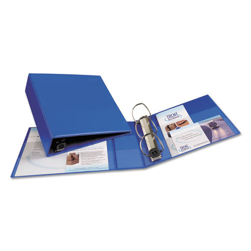 Heavy-duty Non-view Binder With Durahinge And Locking One Touch Ezd Rings, 3 Rings, 3" Capacity, 11 X 8.5, Blue.