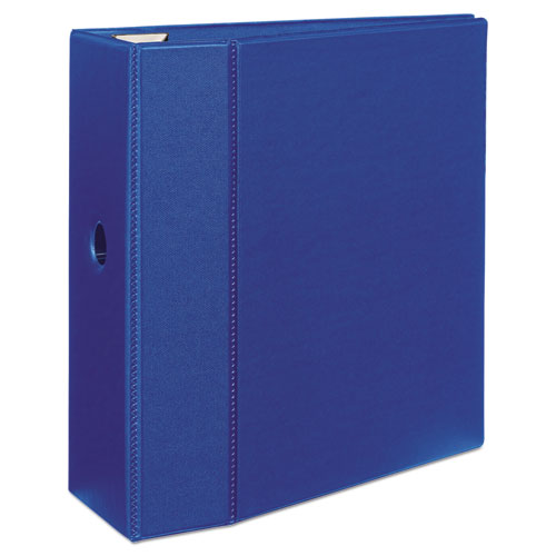 Heavy-duty Non-view Binder With Durahinge, Locking One Touch Ezd Rings And Thumb Notch,3 Rings, 5" Capacity, 11 X 8.5, Blue