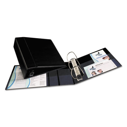 Heavy-duty Non-view Binder With Durahinge And Locking One Touch Ezd Rings, 3 Rings, 4" Capacity, 11 X 8.5, Black.