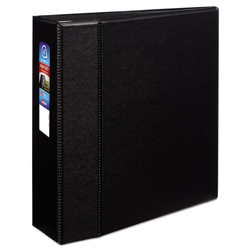 Heavy-duty Non-view Binder With Durahinge And Locking One Touch Ezd Rings, 3 Rings, 4" Capacity, 11 X 8.5, Black.