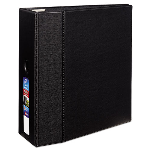 Heavy-duty Non-view Binder With Durahinge, Locking One Touch Ezd Rings And Thumb Notch, 3 Rings, 5" Capacity, 11 X 8.5, Black.