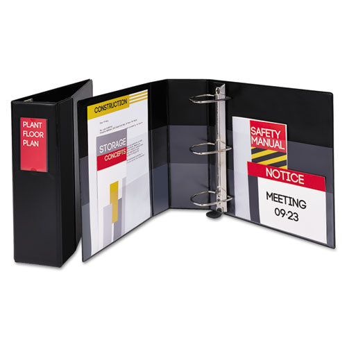 Heavy-duty Non-view Binder With Durahinge, Three Locking One Touch Ezd Rings And Spine Label, .4" Capacity, 11 X 8.5, Black