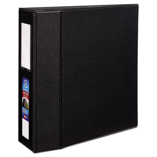 Heavy-duty Non-view Binder With Durahinge, Three Locking One Touch Ezd Rings And Spine Label, .4" Capacity, 11 X 8.5, Black